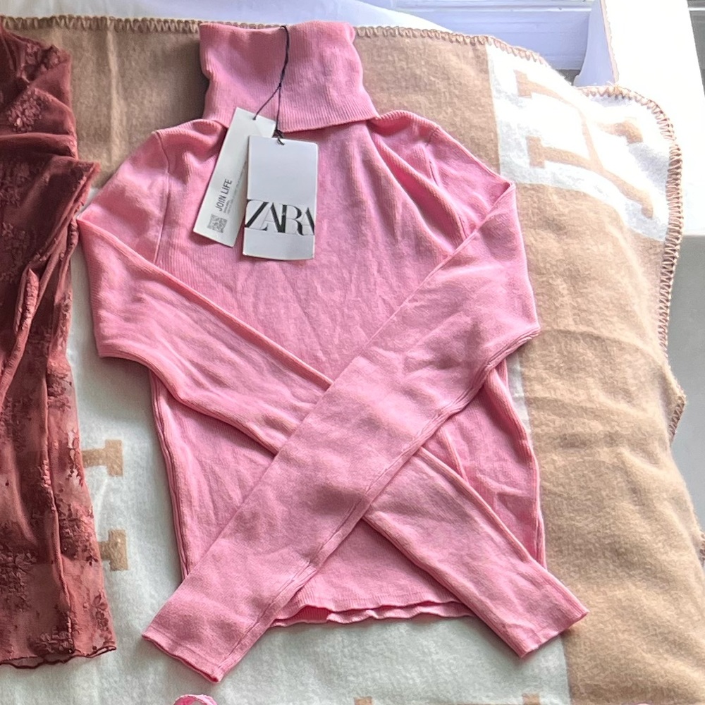 Pink Zara Turtleneck